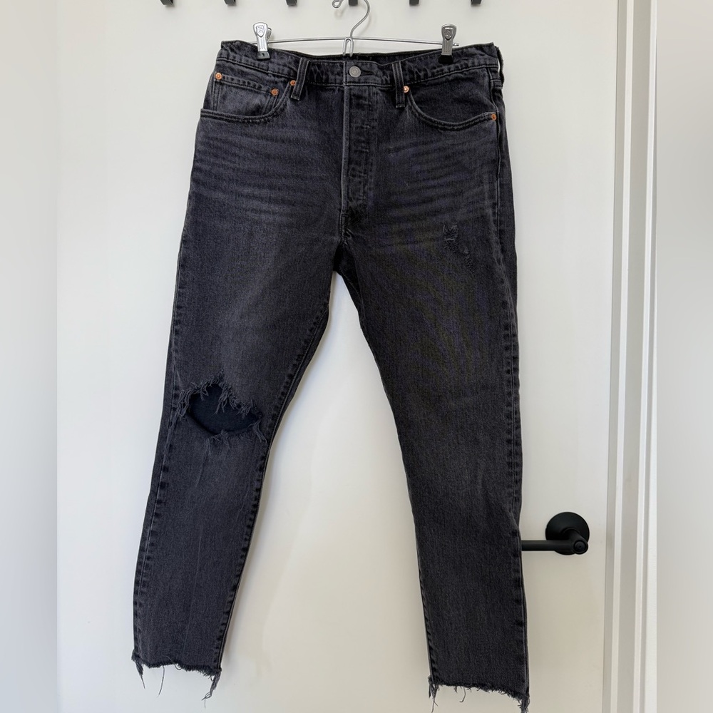 Levi’s 501 s Distressed Black Jeans - Size 32